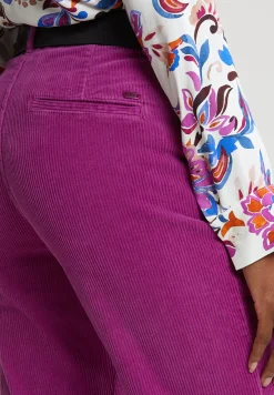 Hot River Woods Paarse ribfluwelen broek hoge taille -