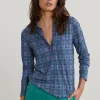 Online River Woods Paars/groene fantasie V-hals T-shirt -