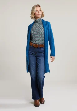 Online River Woods Petrol lange cardigan lange mouwen -