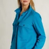 Outlet River Woods Petrol oversized milano overhemd 2 zakken -