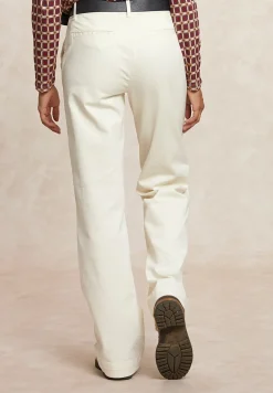 Online River Woods Rechte stretch broek cream -