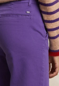 Sale River Woods Rechte stretch broek paars -