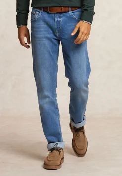 Online River Woods Regular fit basic stretch jeansbroek 5-zakken light stone -