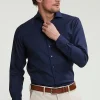 Discount River Woods Regular fit effen katoenen hemd blauw -