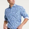 Discount River Woods Regular fit gebloemd hemd blauw -