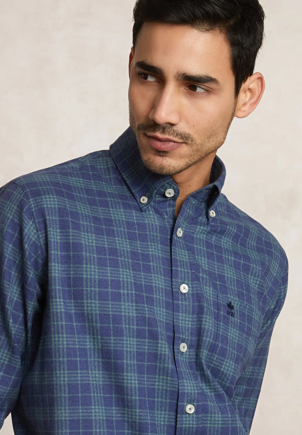 Hot River Woods Regular fit geruit flanellen hemd groen/blauw -