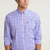 Outlet River Woods Regular fit geruit hemd borstzak lange mouwen multi -