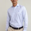 Online River Woods Regular fit geruit hemd blauw/wit -