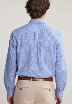 Best River Woods Regular fit geruit hemd blauw/wit -