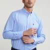 Fashion River Woods Regular fit geruit hemd met zak blauw/wit -