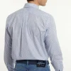 Sale River Woods Regular fit katoenen fantasiehemd blauw/wit -