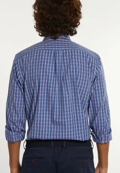 Online River Woods Regular fit katoenen geruit hemd blauw/rood -
