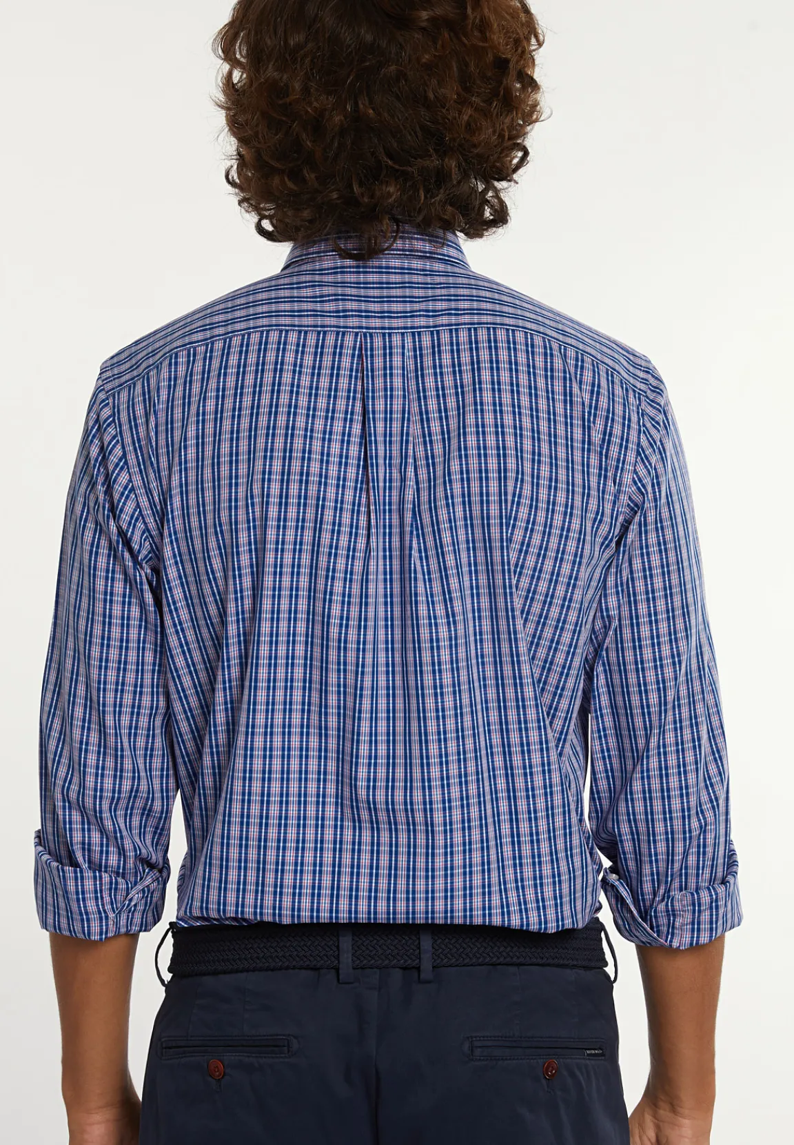 Online River Woods Regular fit katoenen geruit hemd blauw/rood -