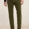 Discount River Woods Ribfluwelen stretch broek kaki -