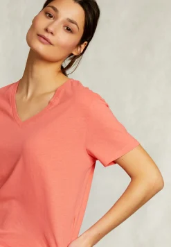 New River Woods Rode basic V-hals T-shirt -