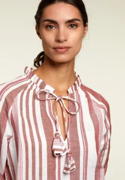 Outlet River Woods Rood/wit gestreepte blouse -