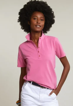 Fashion River Woods Roze basic klassieke polo korte mouwen -
