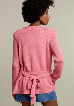 Online River Woods Roze cardigan met ceintuur -
