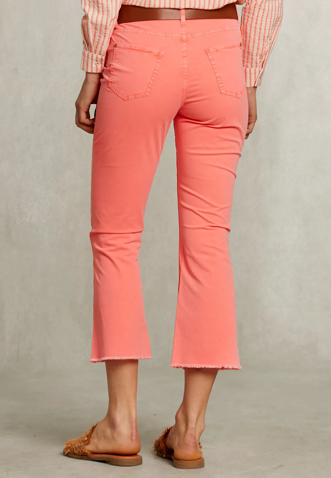 Outlet River Woods Roze cropped flare broek -