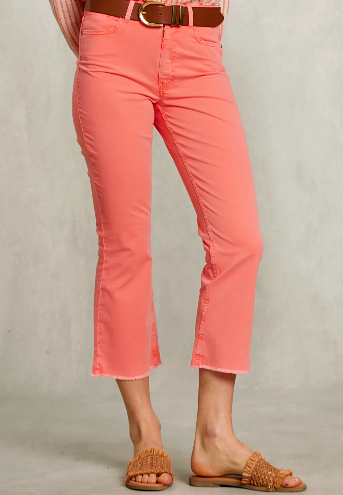 Outlet River Woods Roze cropped flare broek -