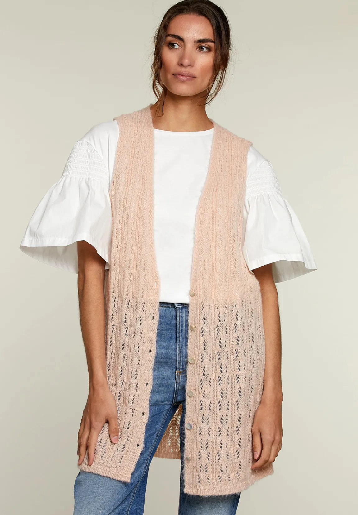 Outlet River Woods Roze gilet zonder mouwen -