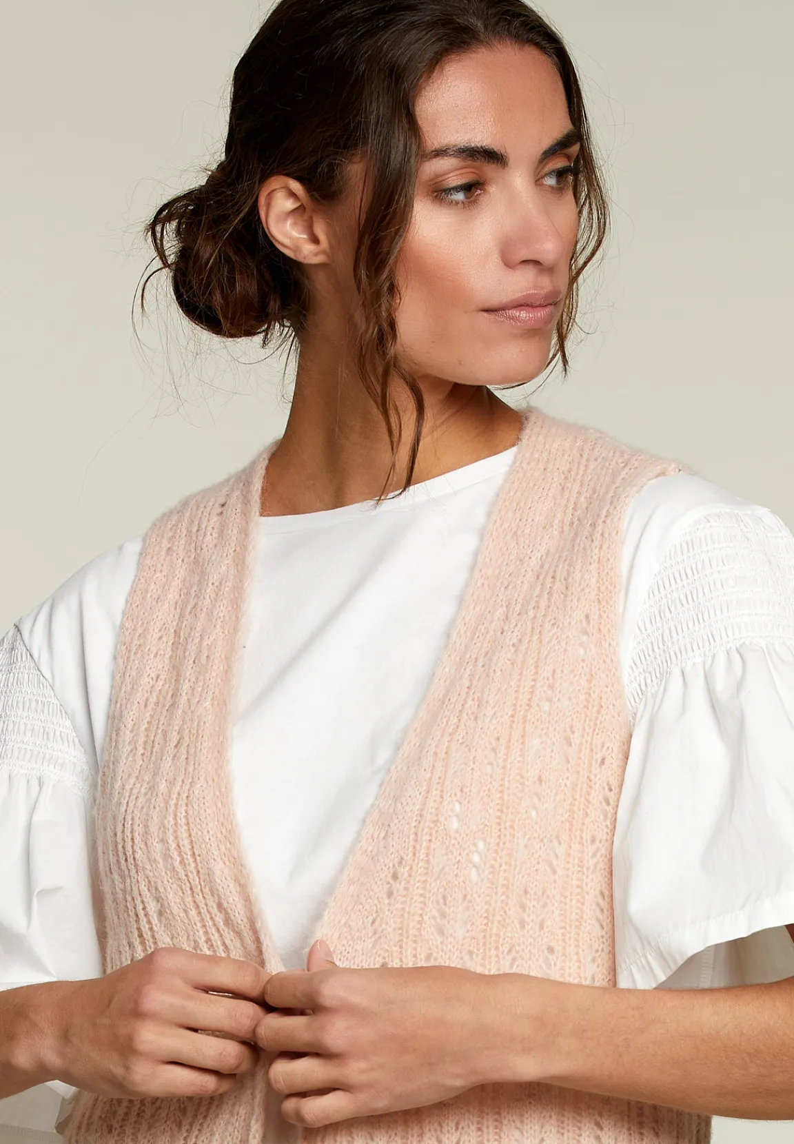 Outlet River Woods Roze gilet zonder mouwen -