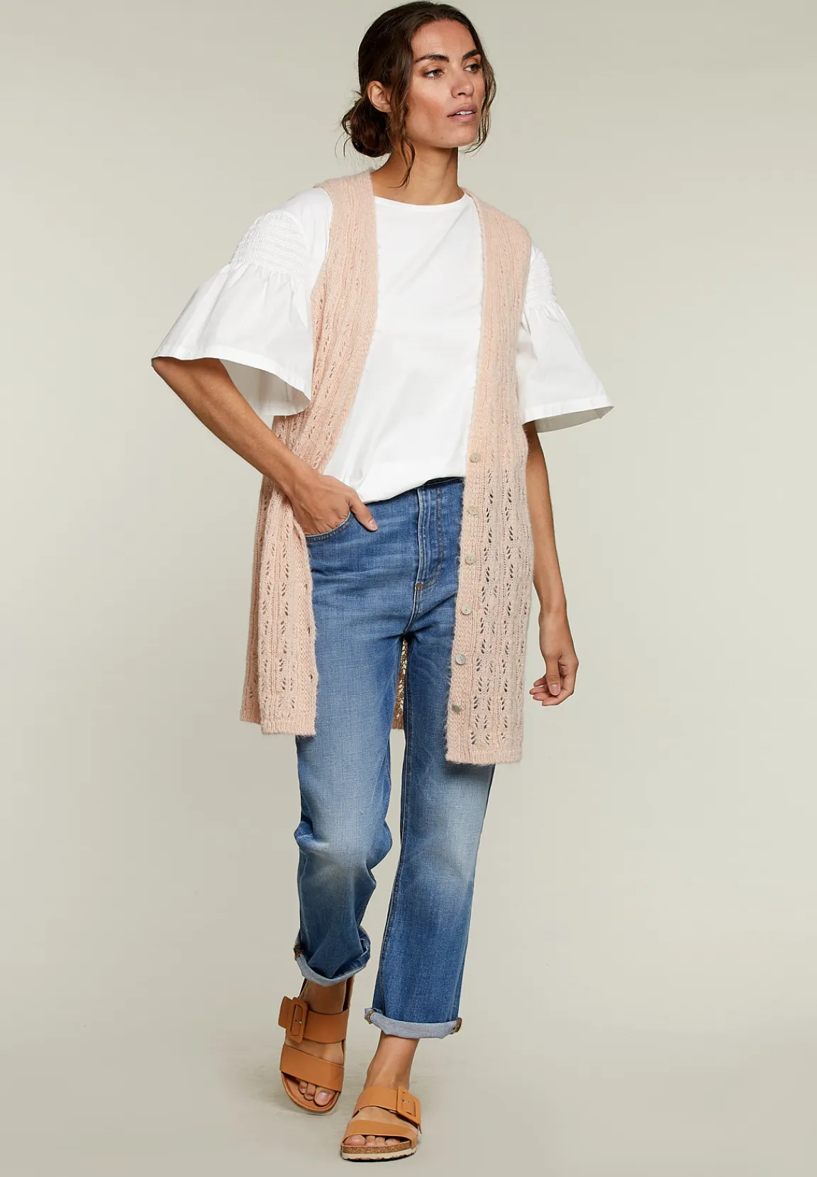 Outlet River Woods Roze gilet zonder mouwen -