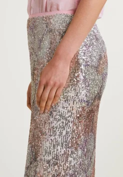 Discount River Woods Roze pailletten midi stretch rok -