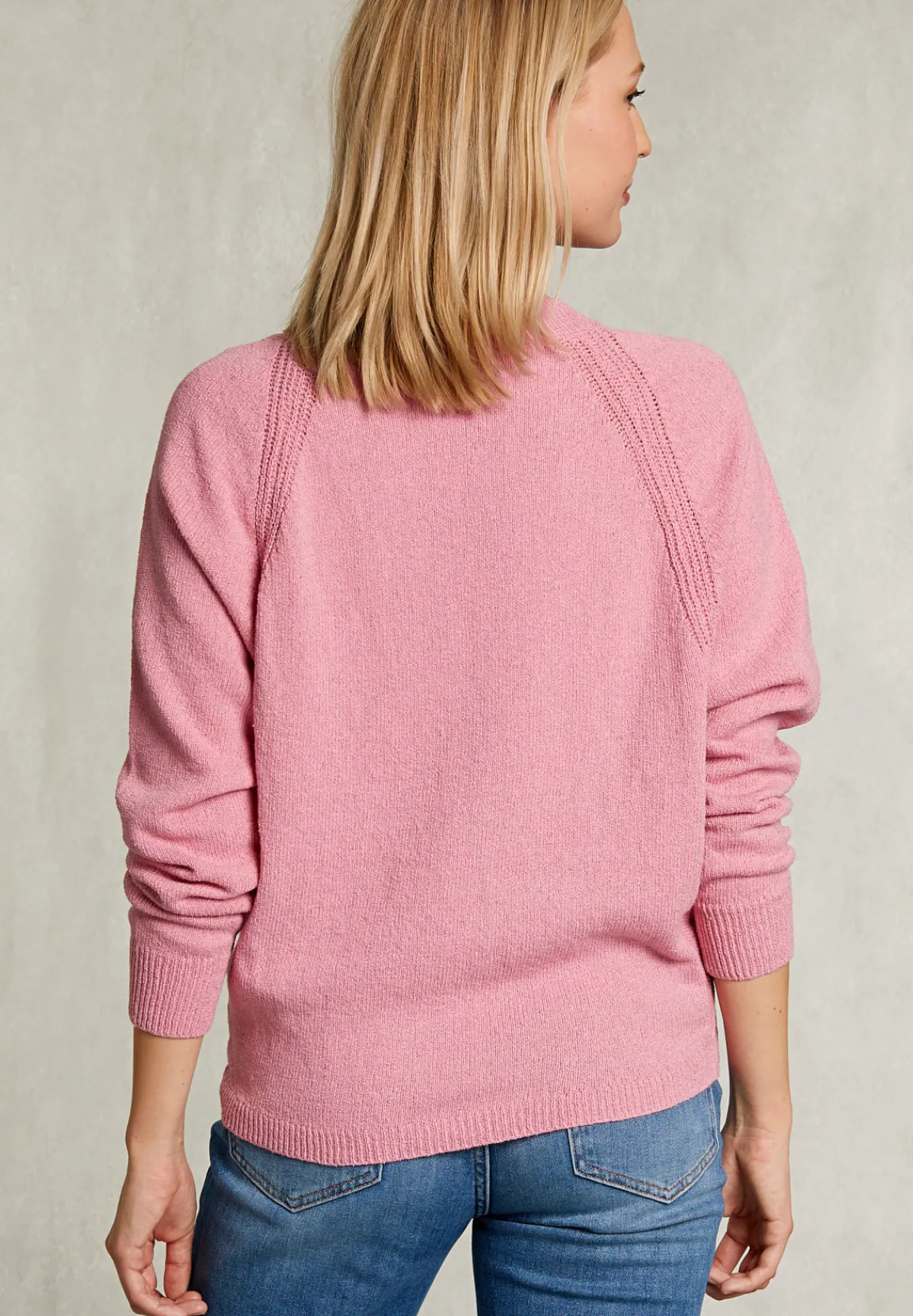 Hot River Woods Roze raglan V-hals trui -