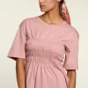 Clearance River Woods Roze t-shirt met smock detail -