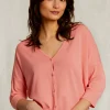 Best River Woods Roze V-hals cardigan 3/4 mouwen -