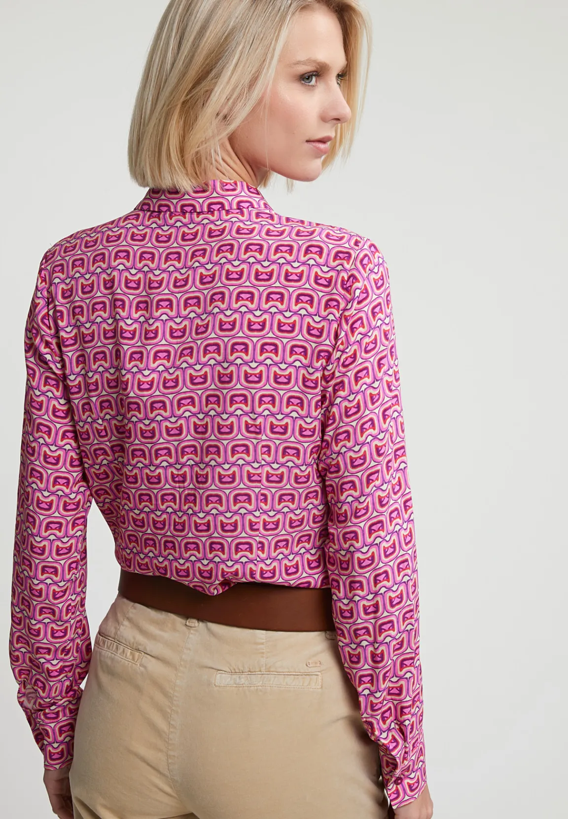 Sale River Woods Roze/beige fantasie blouse lange mouwen -