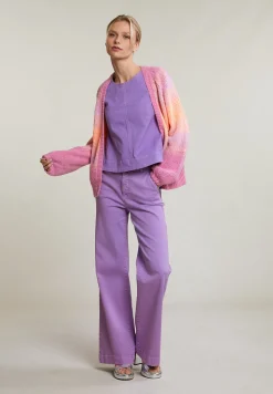 Fashion River Woods Roze/oranje zachte dégradé cardigan -