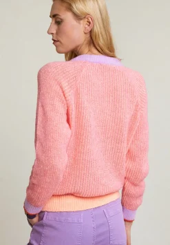 Outlet River Woods Roze/paarse trui ronde hals lange mouwen -