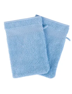 Best River Woods Set van twee washandjes in blauw -