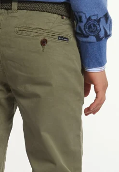 Online River Woods Slim fit basic chinobroek stretch kaki -