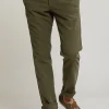 Best River Woods Slim fit basic chinobroek stretch kaki -