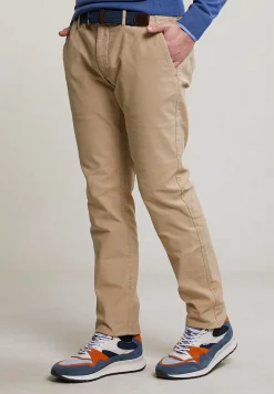 Best River Woods Slim fit basic chinobroek stretch taupe -