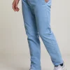 Best River Woods Slim fit basic chinobroek stretch stone -