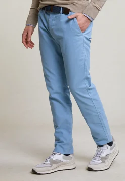 Best River Woods Slim fit basic chinobroek stretch stone -