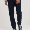 Outlet River Woods Slim fit basic chinobroek navy -