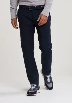 Outlet River Woods Slim fit basic chinobroek navy -