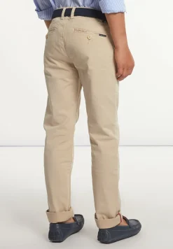 Discount River Woods Slim fit basic chinobroek stretch beige -