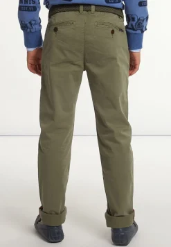 Online River Woods Slim fit basic chinobroek stretch kaki -