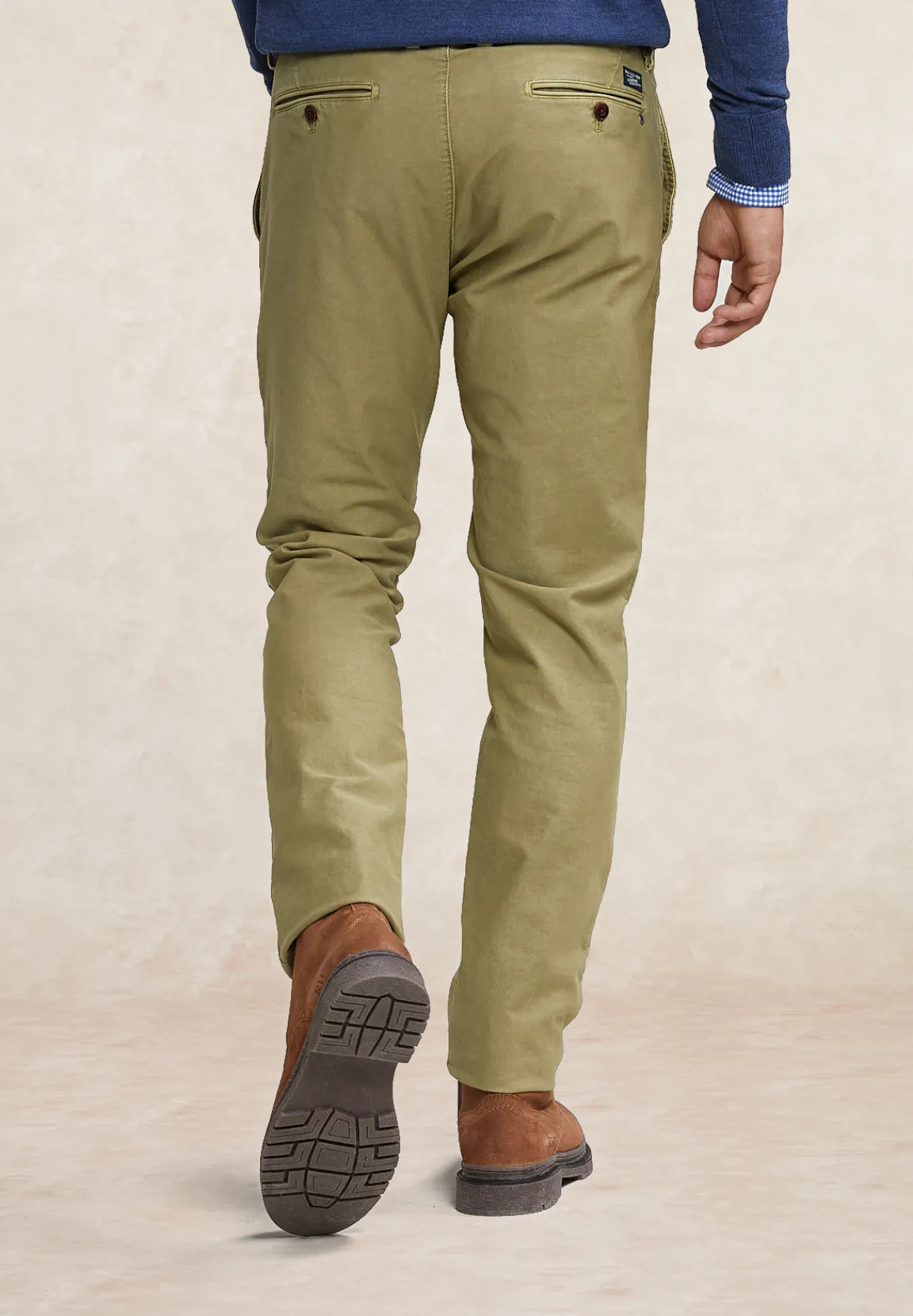 Fashion River Woods Slim fit basic chinobroek ditch green -