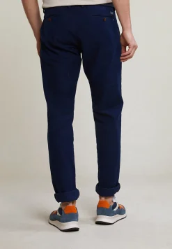Clearance River Woods Slim fit basic chinobroek stretch presidential blue -