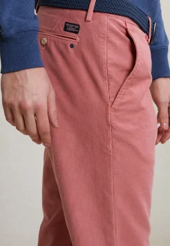 Outlet River Woods Slim fit basic chinobroek stretch mahogany -