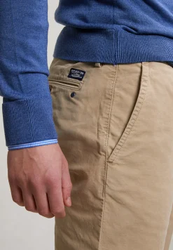 Best River Woods Slim fit basic chinobroek stretch taupe -