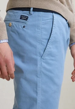 Best River Woods Slim fit basic chinobroek stretch stone -