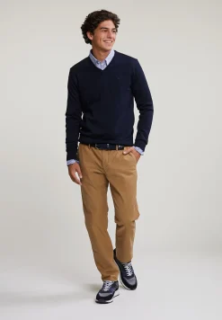 Best River Woods Slim fit basic chinobroek loam -